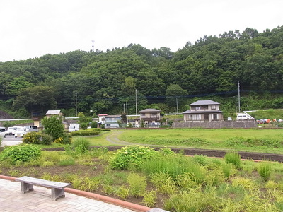 道の駅裏手の真岡鉄道の線路